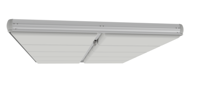 EasyFloat flytbrygga med monterad mittankringsbygel för säker förankring och stabil placering på vattnet