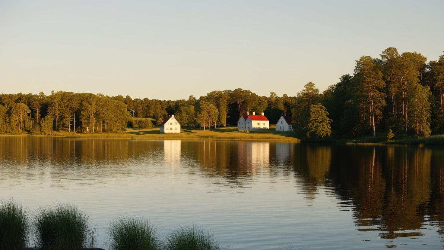 Fridfull sommar i Sverige, på en privat brygga